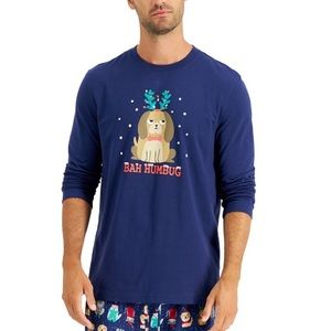 allbrand365 designer Mens Bah Humbug Pajama Top Only,1-Piece, Small, Humbug Dog